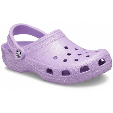 Crocs Klassiska Glitter Clogs Dam Lila | Sverige 0125XYUF